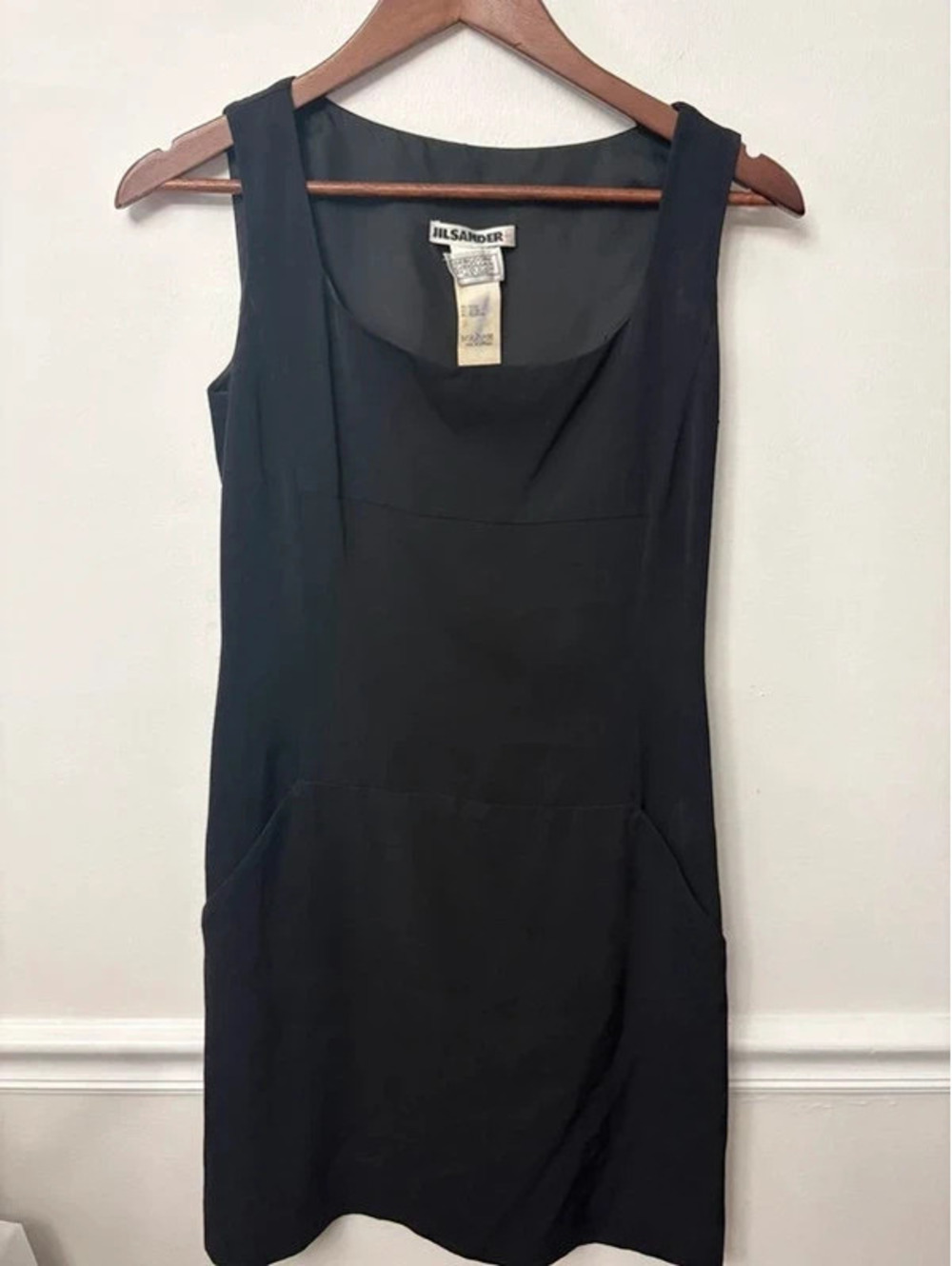 Vintage Jil Sander Black Minimalist Shift Dress Made Germany Bergdorf Goodman